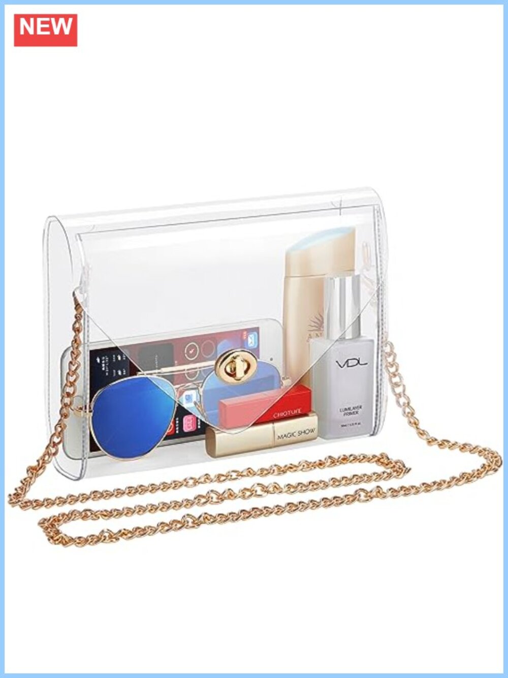 Clear Purse Stadium Approved PVC Crossbody Concert Sports Bag